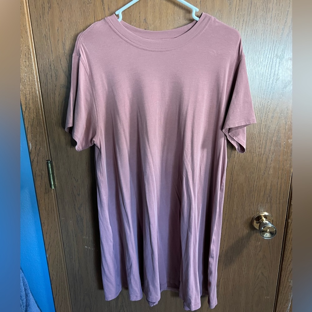 Lululemon All Yours Tee Dress - size 6, Spiced Chai